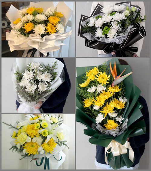 湖北孝感市安陆市府城街道肖台社区白事花束代送